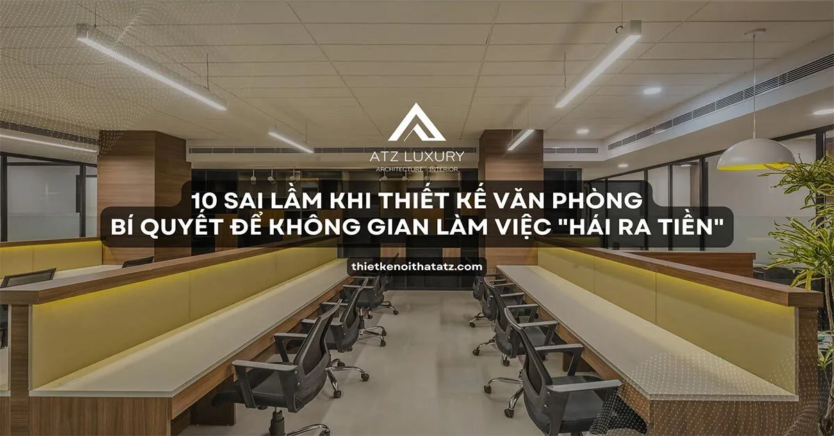 10 sai lầm khi thiết kế nội thất văn phòng: Bí quyết để không gian làm việc “hái ra tiền”