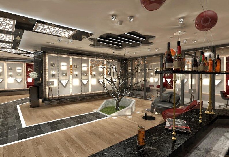 thiết kế thi công showroom văn phòng