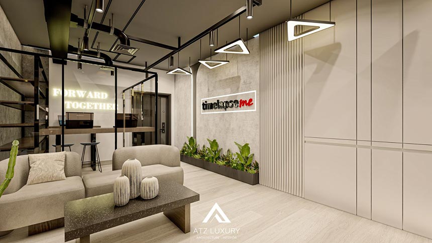 mẫu thiết kế văn phòng đẹp cho nhà ống