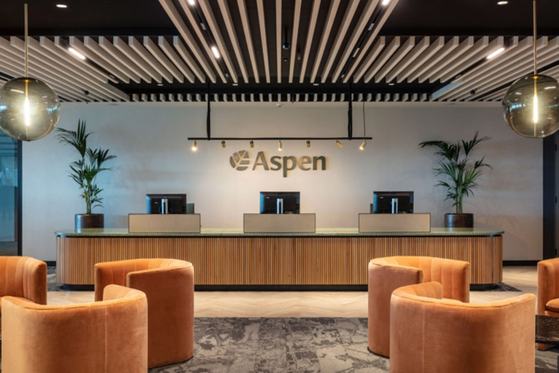 Văn phòng Aspen – Luân Đôn thiết kế theo phong cách hiện đại, sáng tạo.